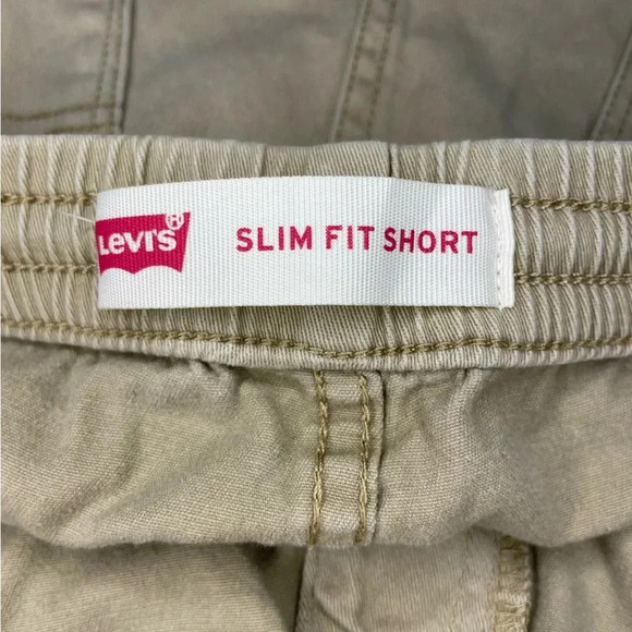 Levi’s Boys’ Slim Fit Beige Shorts XL - Drawstring Elastic Waist Band - Picture 4 of 7